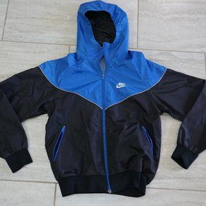 Vintage Nike Blue Tag Swoosh Logo Color Block Windbreaker Jacket M Blue/Black